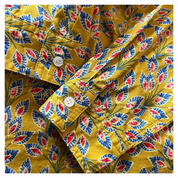 J. McLaughlin Womens Multicolor Gold Red Blue Long Sleeve Button Up Shirt - Picture 7 of 9